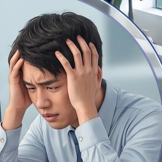 承辦人對著電腦煩惱通知與催辦