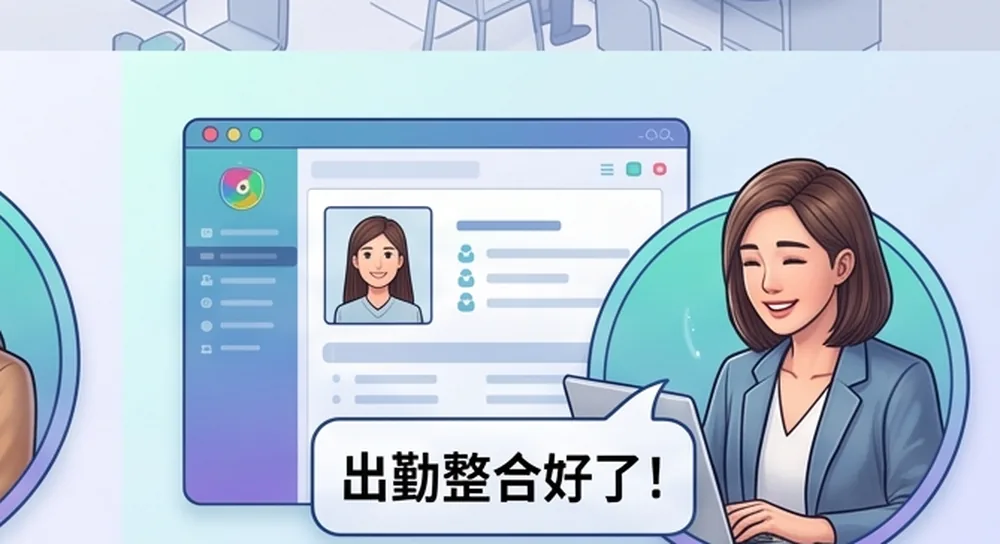 承辦人在主控台看到出勤與通知整合的結果